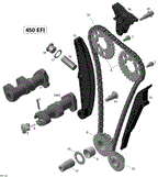 Can-Am - OEM schematic diagram - Part # 2572-420229135 - 01- Camshafts And Timing Chain | 01- Crankcase | 01- Engine Cooling - Ref # 11, 3, 17