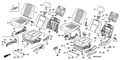 Honda New 2000 Fits Honda Accord Pad, L. FR. Seat Cushion (Tachi-S), Part # 81537-S84-A02