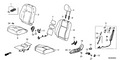 New 2012 Fits Honda Civic Cover, L. Reclining (Outer) *G69L* (PALE MOSS GRAY), Part # 81638-TS8-A01ZB
