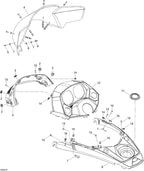 Fits 2005-2007 Ski-Doo Mach Z 1000 SDI / Mach Z 1000 SDI Adrenaline & X Models Indicator Support Door, OEM Part # 517303219
