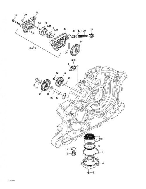 Fits 2002-2005 Can-Am Quest / Quest 500 Models Location Pin, OEM Part # 420229300