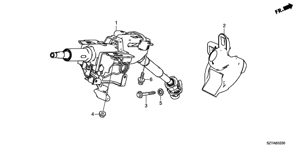 New 2011-2013 Fits Honda CR-Z Steering Column Assembly, Part # 53200-SZT-G02