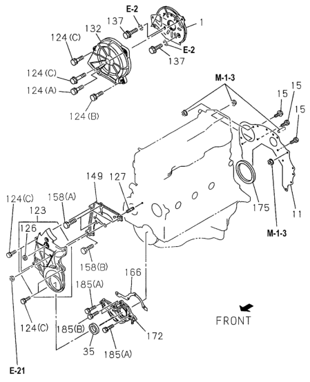 Honda New 1994-1996 Fits Honda Passport Grommet, Timing Cover (Lower), Part # 89415-09960