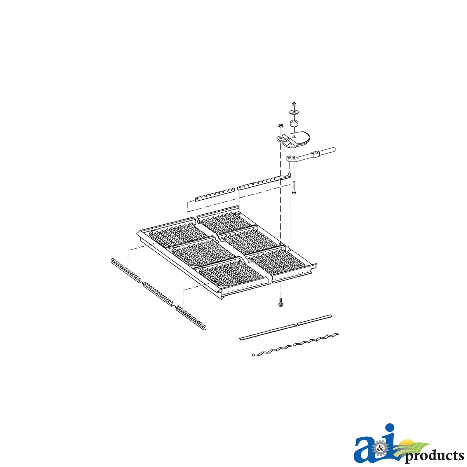 A-AH131216: John Deere Bottom Sieve - Part A-AH131216