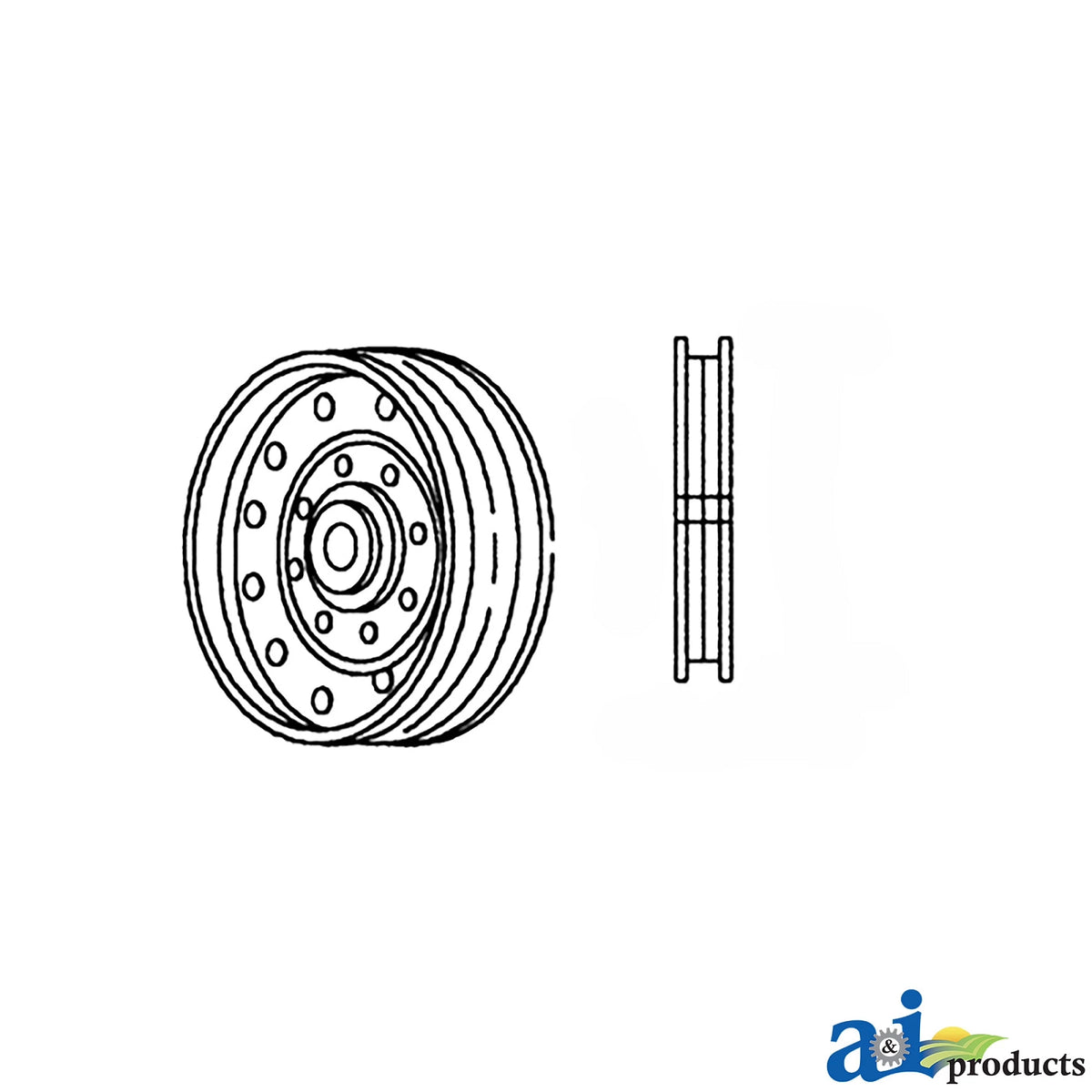 A-AH96292: Fits John Deere A-AH96292 Flanged Idler Pulley – Replacement