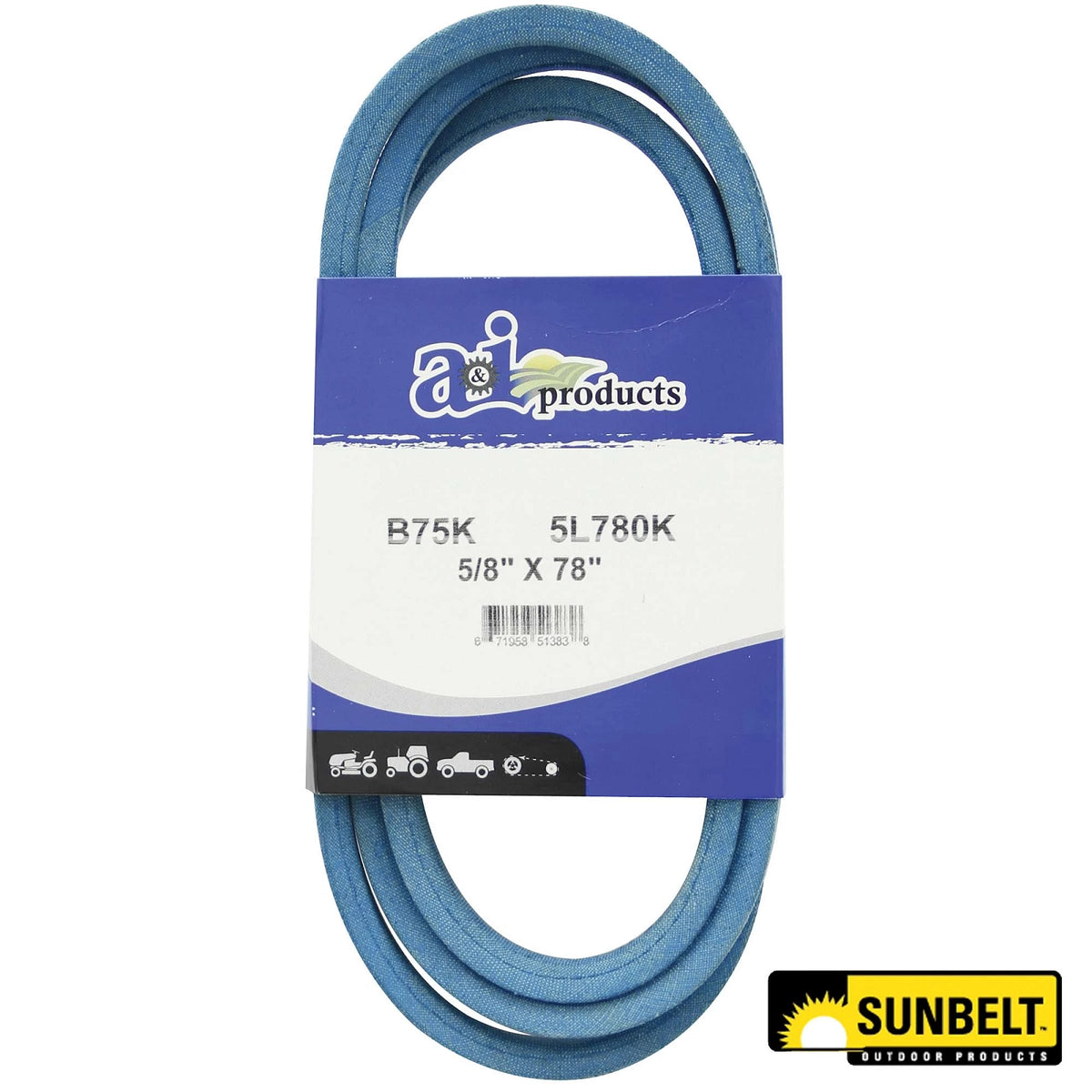 A-B75K: Fits John Deere A-B75K V-Belt, 78 Inch – Replacement