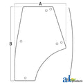 A-CE18612: Fits John Deere A-CE18612 Left Side Door Windowpane – Replacement