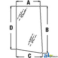A-L113305: Fits John Deere A-L113305 Right Side Windowpane – Replacement