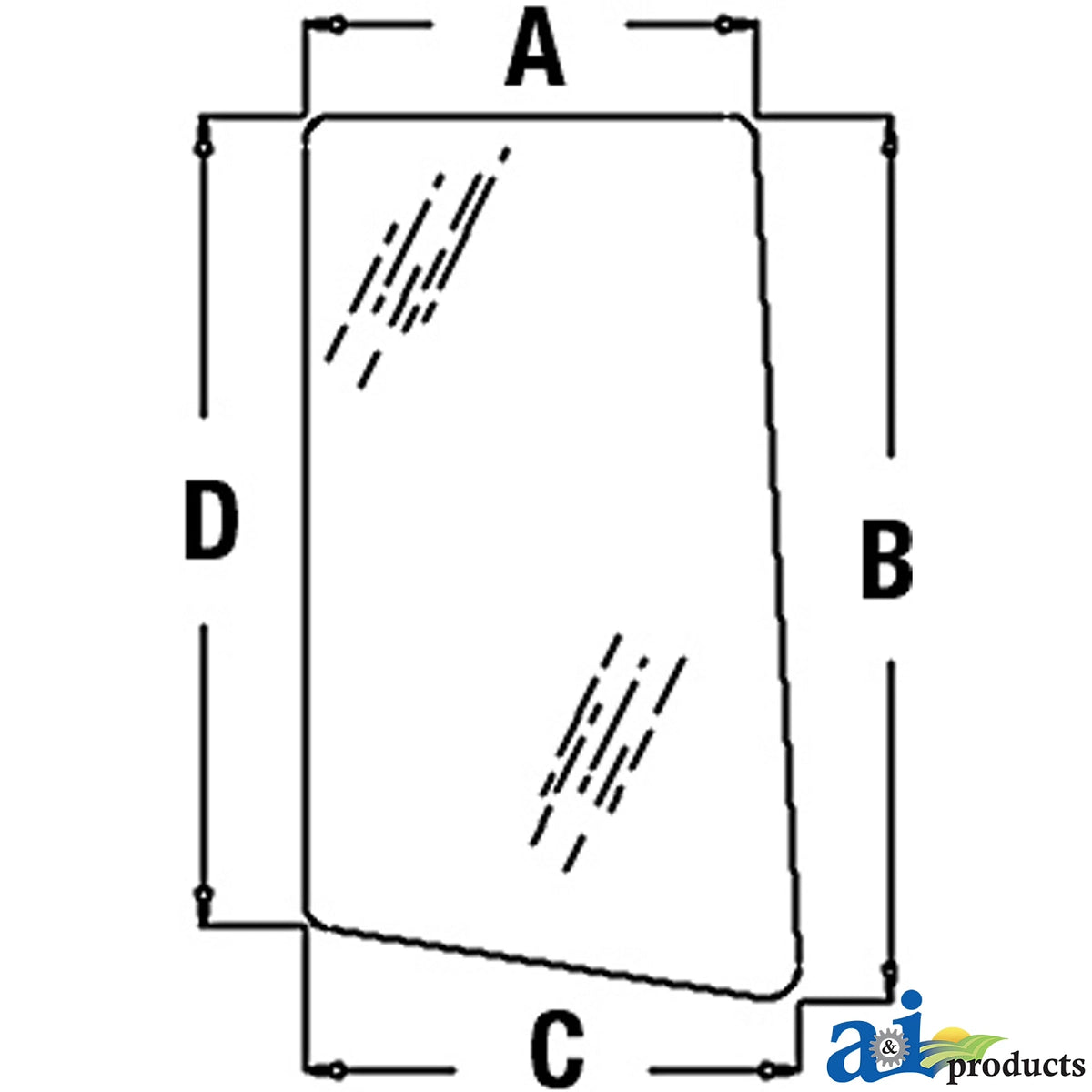 A-L113305: Fits John Deere A-L113305 Right Side Windowpane – Replacement