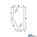 A-L169103: Fits John Deere A-L169103 Right Side Door Glass – Replacement