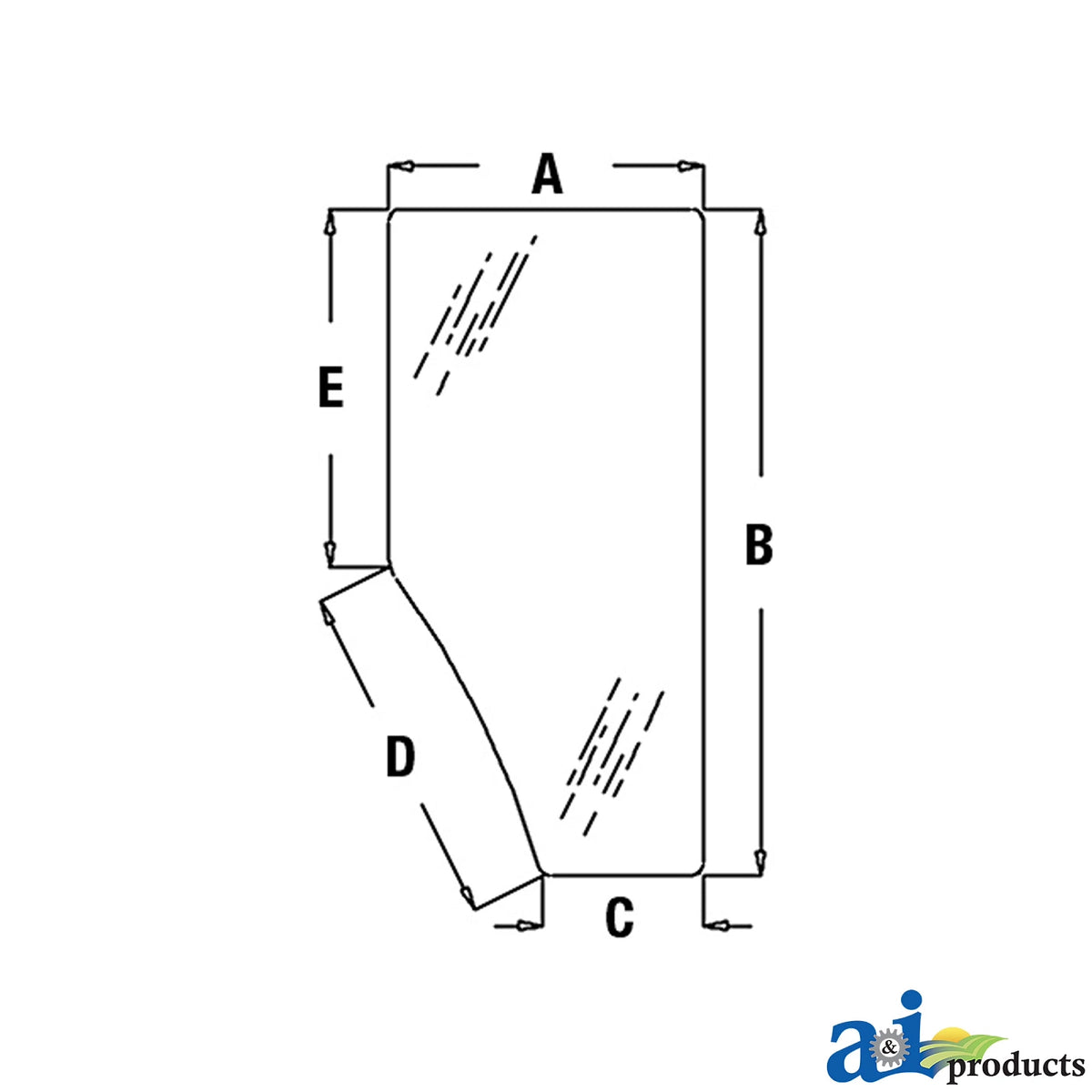 A-L169103: Fits John Deere A-L169103 Right Side Door Glass – Replacement