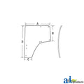A-L174348: Fits John Deere A-L174348 GLASS, Left Side DOOR – Replacement