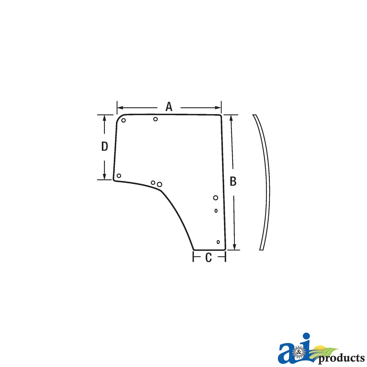 A-L174377: Fits John Deere A-L174377 Right Side Door Glass – Replacement