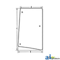 A-L213353: Fits John Deere A-L213353 Right Side Windowpane – Replacement