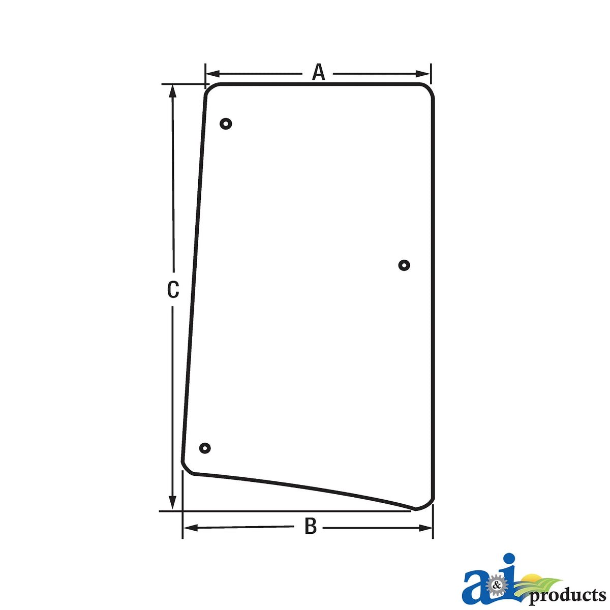 A-L213353: Fits John Deere A-L213353 Right Side Windowpane – Replacement