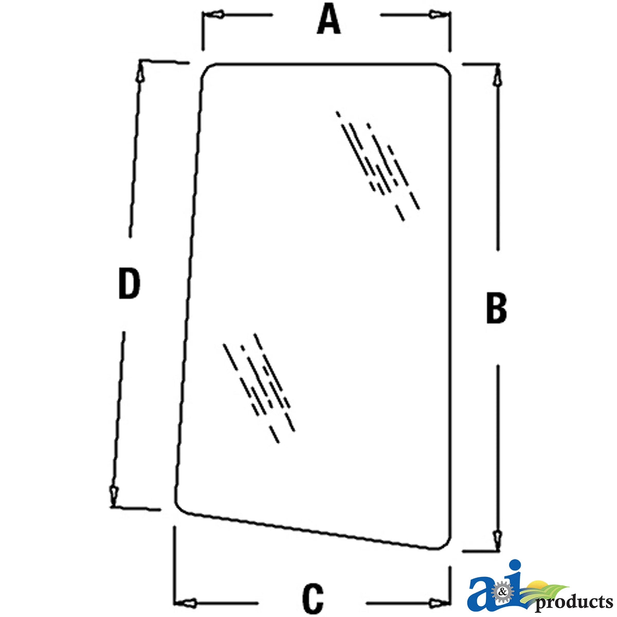A-L78538: Fits John Deere A-L78538 Right Side Windowpane – Replacement