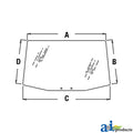 A-R110990: Fits John Deere A-R110990 Rear Cab Window – Replacement