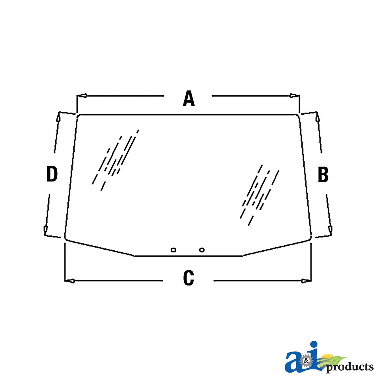 A-R110990: Fits John Deere A-R110990 Rear Cab Window – Replacement