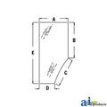 A-R131163: Fits John Deere A-R131163 Left Side Glass Door – Replacement