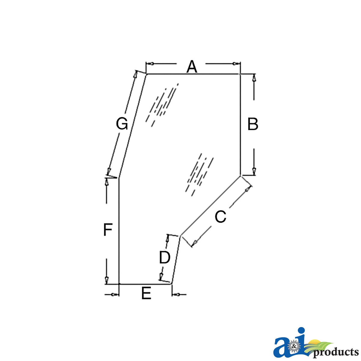 A-R141527: Fits John Deere A-R141527 Left Side Glass Door – Replacement