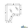 A-R157210: Fits John Deere A-R157210 Left Side Door Windowpane – Replacement