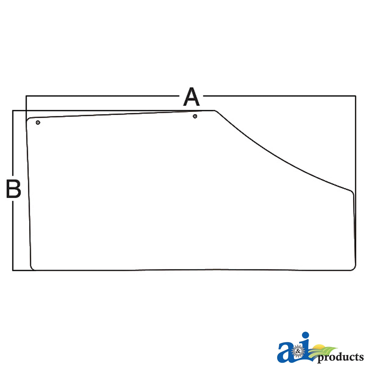 A-R186465: Fits John Deere A-R186465 Right Side Tinted Fixed Door – Replacement