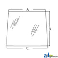 A-R204742: Fits John Deere A-R204742 Windshield – Replacement