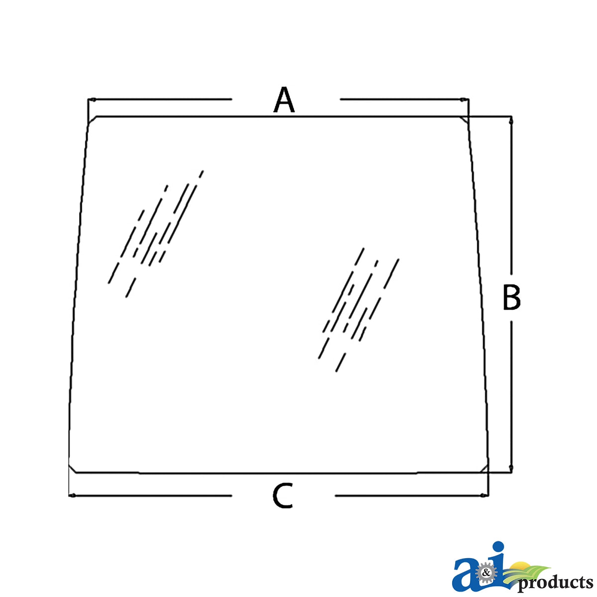 A-R204742: Fits John Deere A-R204742 Windshield – Replacement
