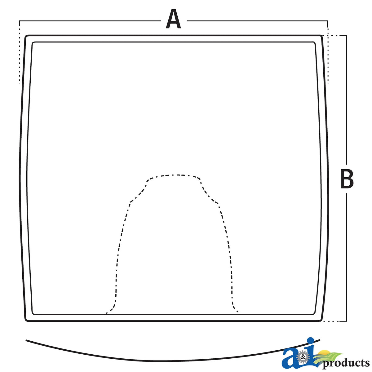 A-R553458: Fits John Deere A-R553458 Laminated Front Windshield – Replacement
