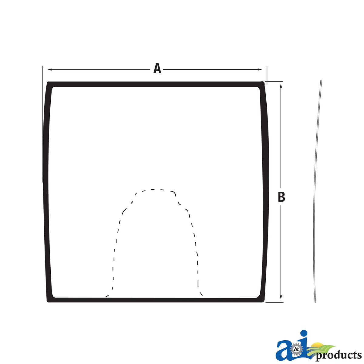 A-R555408: Fits John Deere A-R555408 Laminated Front Windshield – Replacement