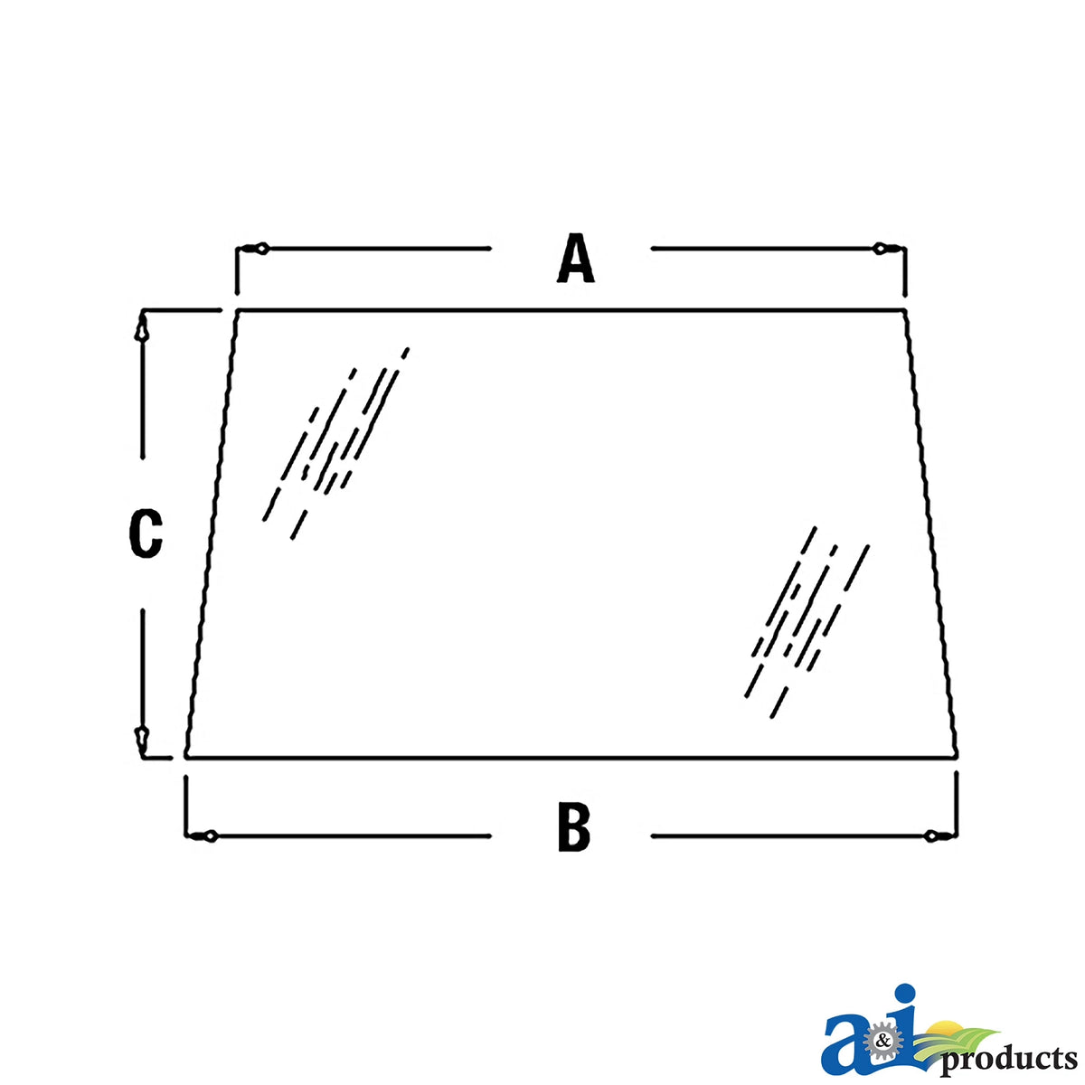 A-R96187: Fits John Deere A-R96187 Windshield – Replacement