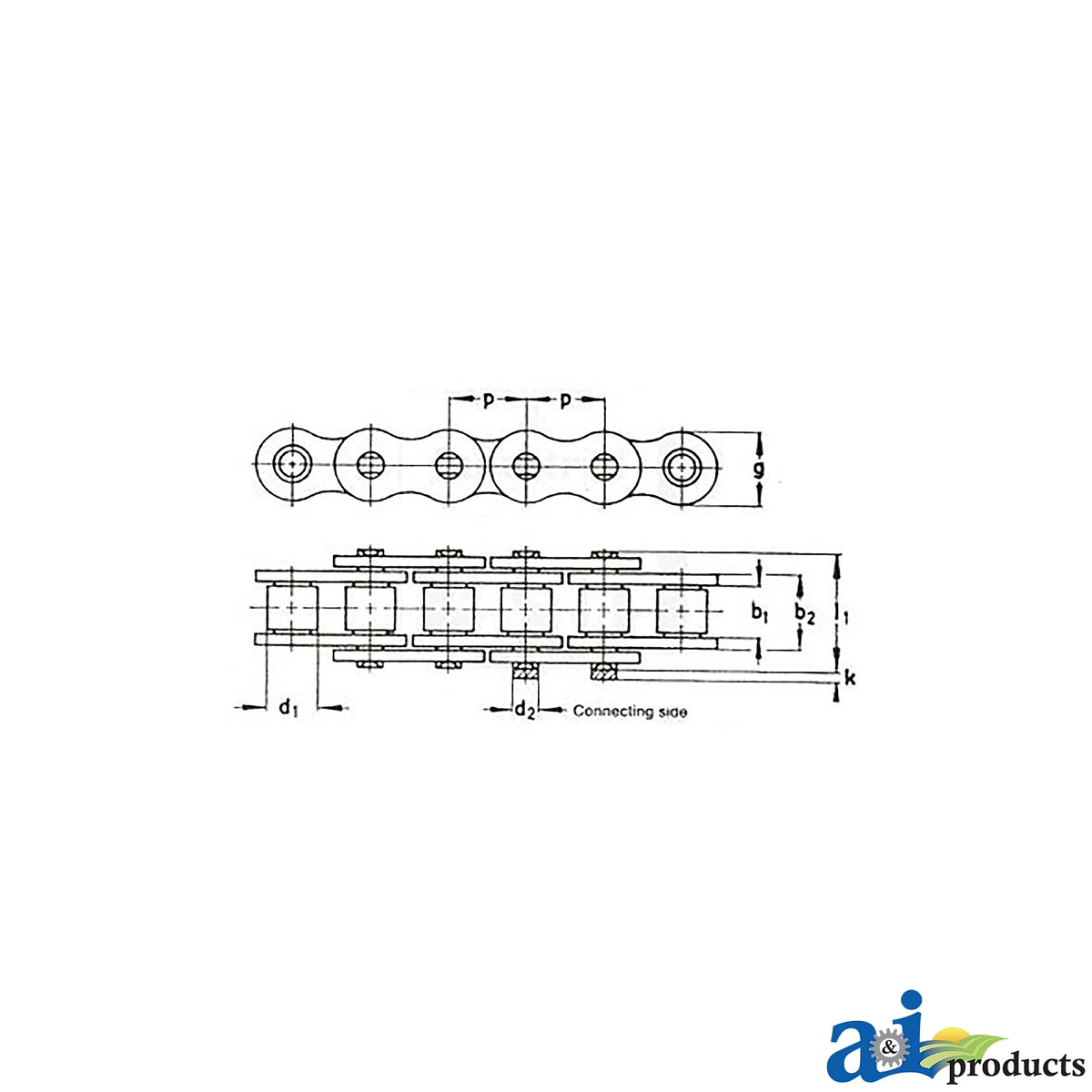 A-RC50: Fits John Deere A-RC50 Roller Chain – Replacement
