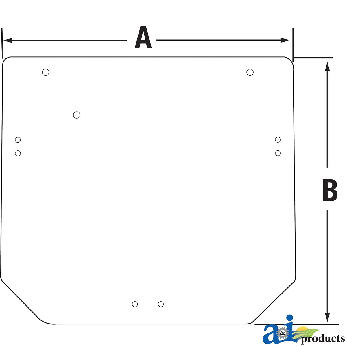 A-SU34370: Fits John Deere A-SU34370 Upper Rear Windowpane – Replacement