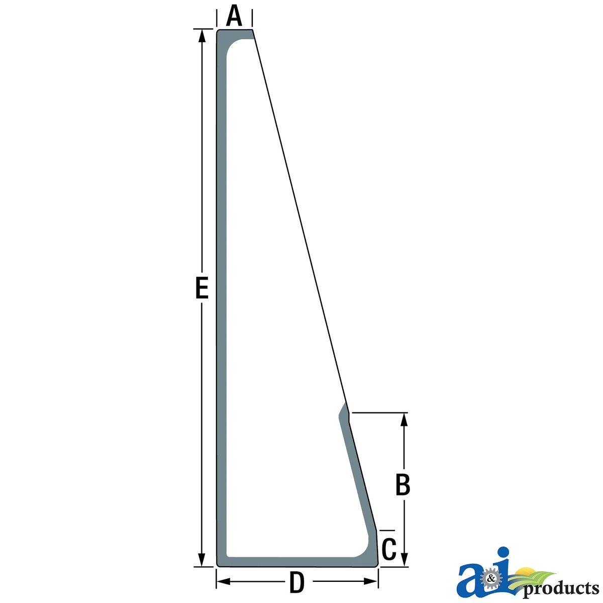 A-T230094: Fits John Deere A-T230094 Front Left Side Cab Windowpane – Replacement
