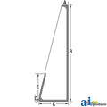 A-T230095: Fits John Deere A-T230095 Right Side Front Cab Windowpane – Replacement