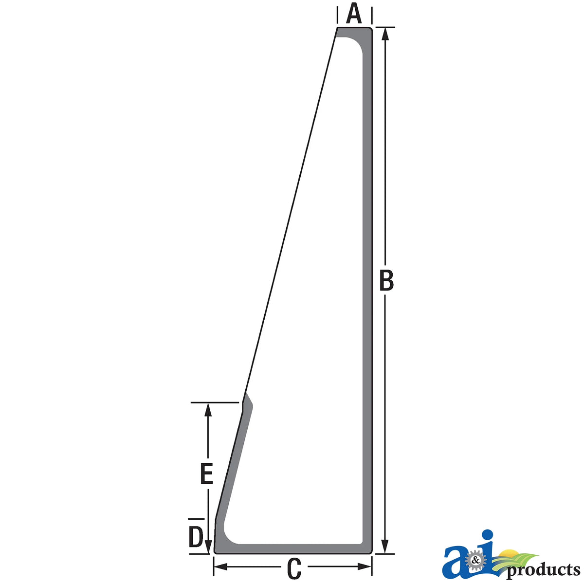 A-T230095: Fits John Deere A-T230095 Right Side Front Cab Windowpane – Replacement