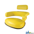 A-TY26545: Fits John Deere A-TY26545 Yellow Vinyl Deluxe Seat Kit – Replacement