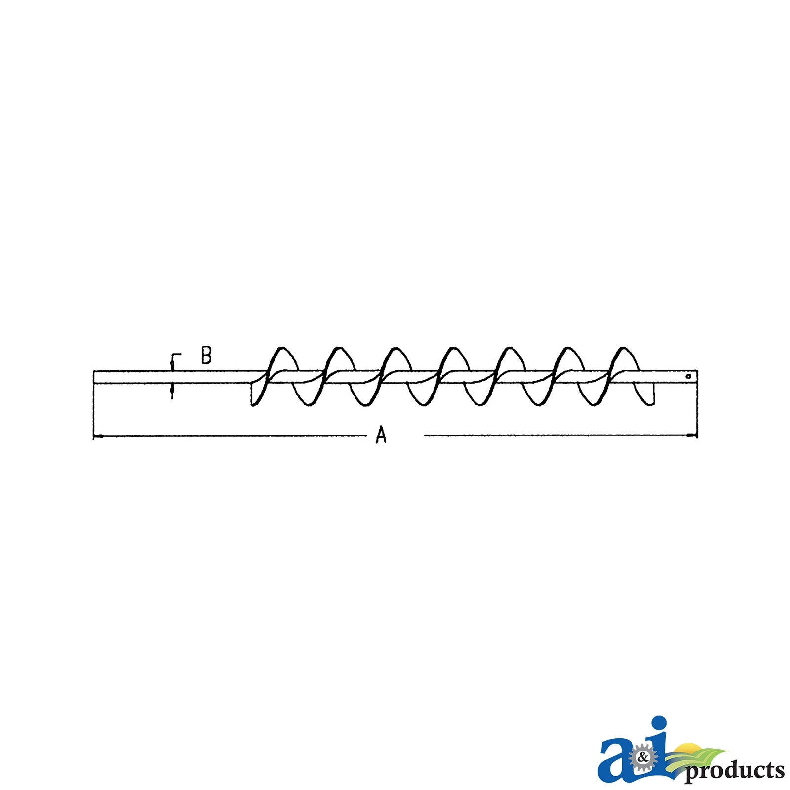 A-AH130424: John Deere A-AH130424 Shoe Grain Supply Auger, Right Side