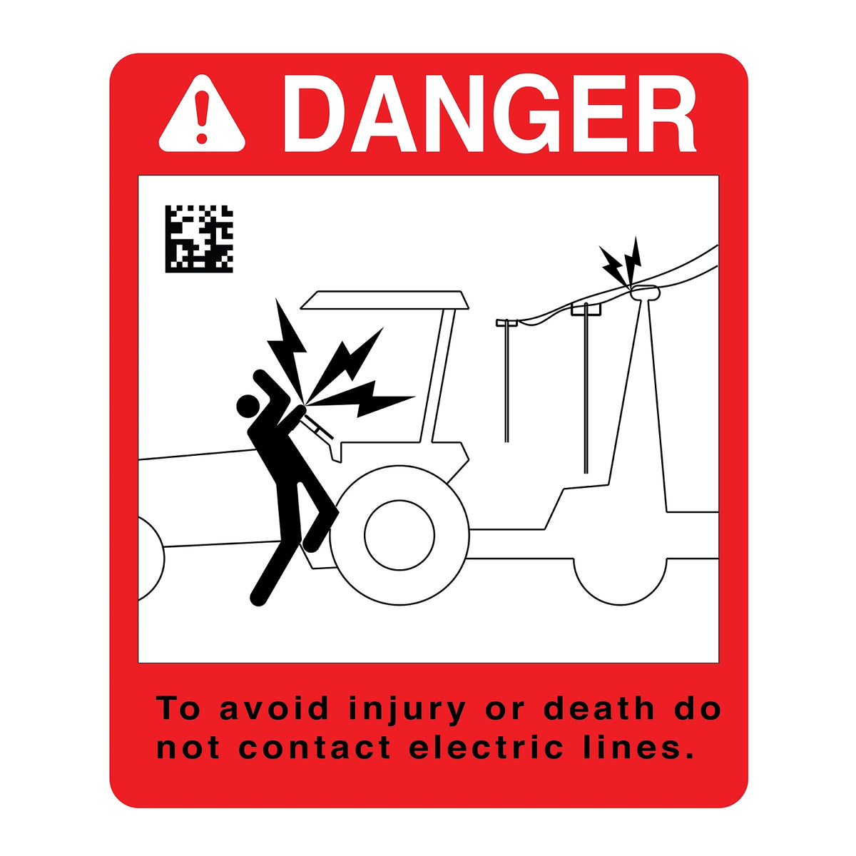 A54611: Fits John Deere A54611 Danger Sign – Genuine OEM