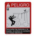 A71912: Fits John Deere A71912 Spanish Electric Lines Danger Sign – Genuine OEM