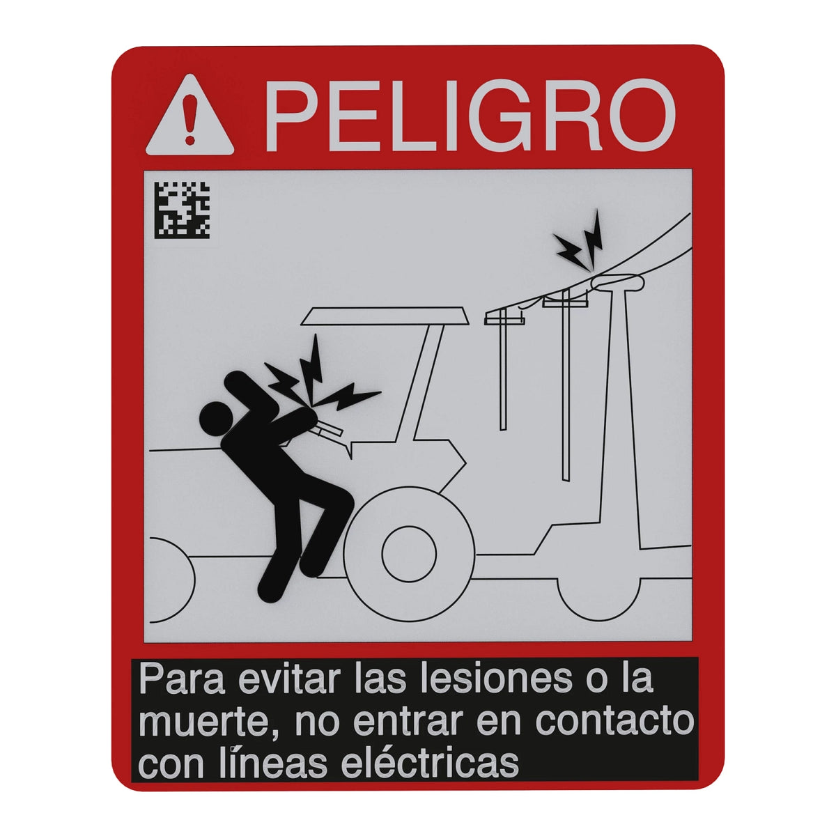 A71912: Fits John Deere A71912 Spanish Electric Lines Danger Sign – Genuine OEM