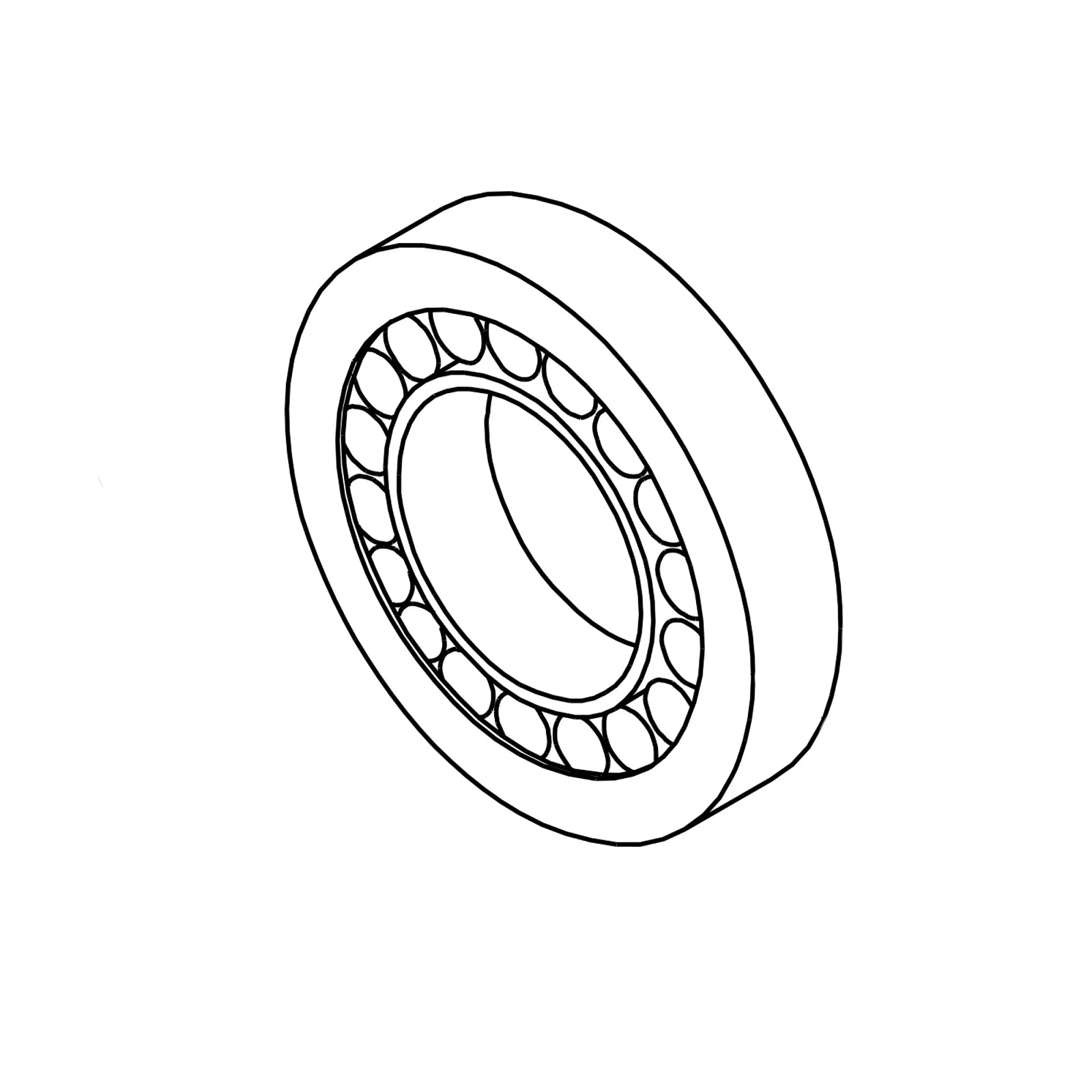 AH169190: John Deere AH169190 Single Row Cylindrical Ball Bearing