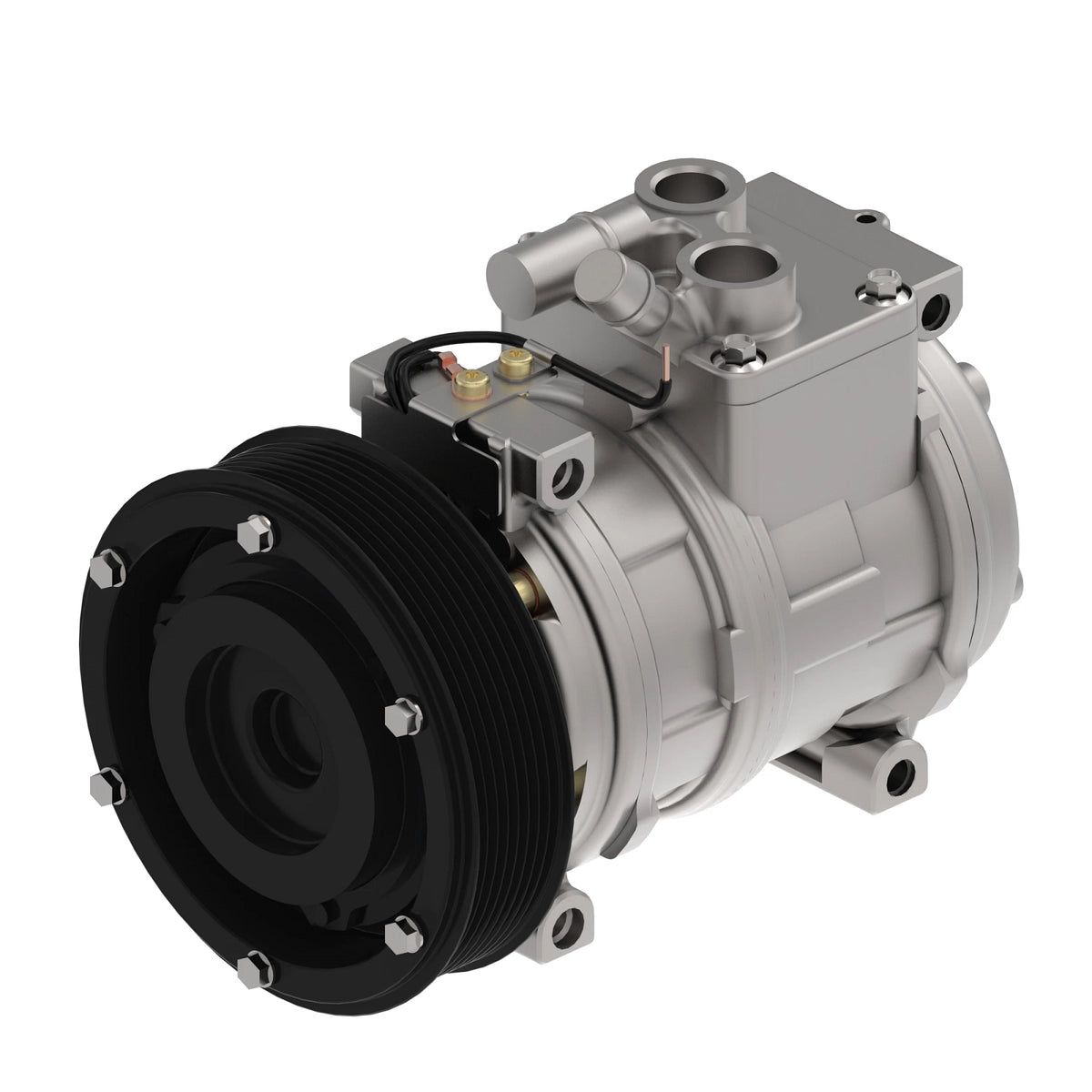 AH169875: John Deere AH169875 Air Conditioner Compressor with Clutch and MOS2 Coating, 12 Volt