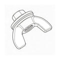 AH20849: Fits John Deere AH20849 Wing Nut with Gasket, 7/16" – Genuine OEM