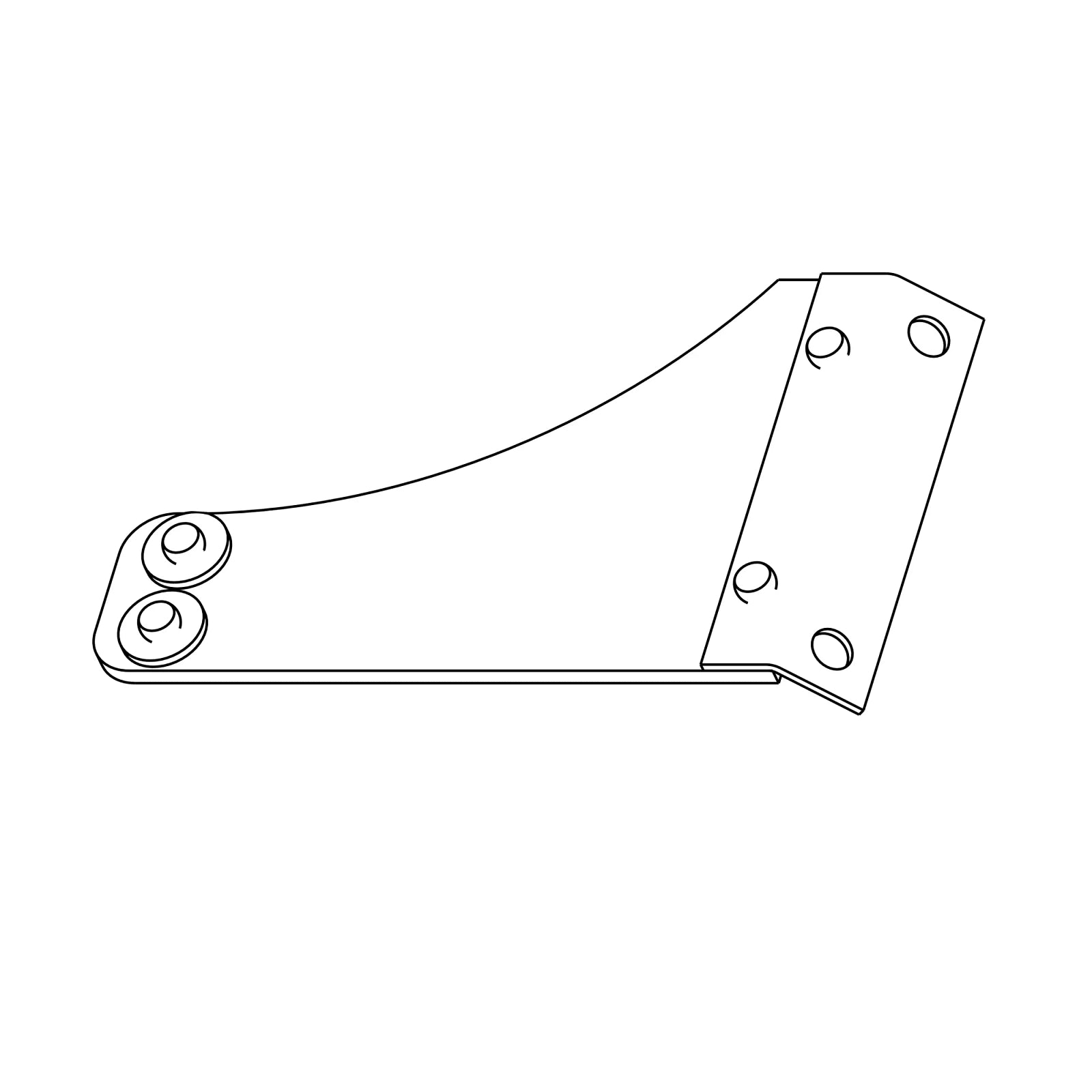 AH214923: John Deere AH214923 Sidehill Cleaning Shoe Deflector, Right Side