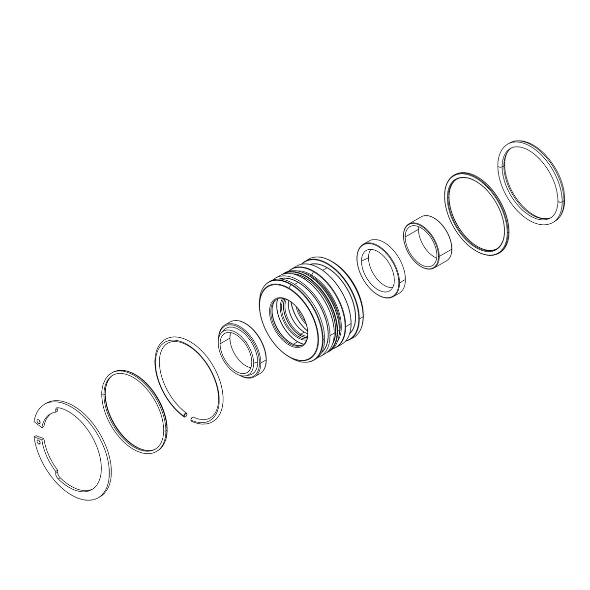AHC10157: John Deere AHC10157 Hydraulic Cylinder Rod Seal Kit