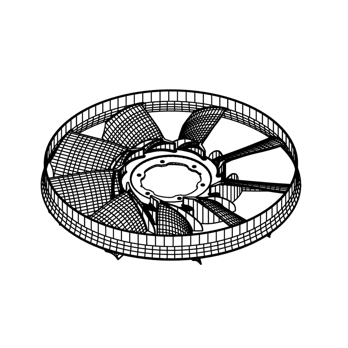 AL160126: Fits John Deere AL160126 9-Blade Fan, 600 mm Diameter – Genuine OEM