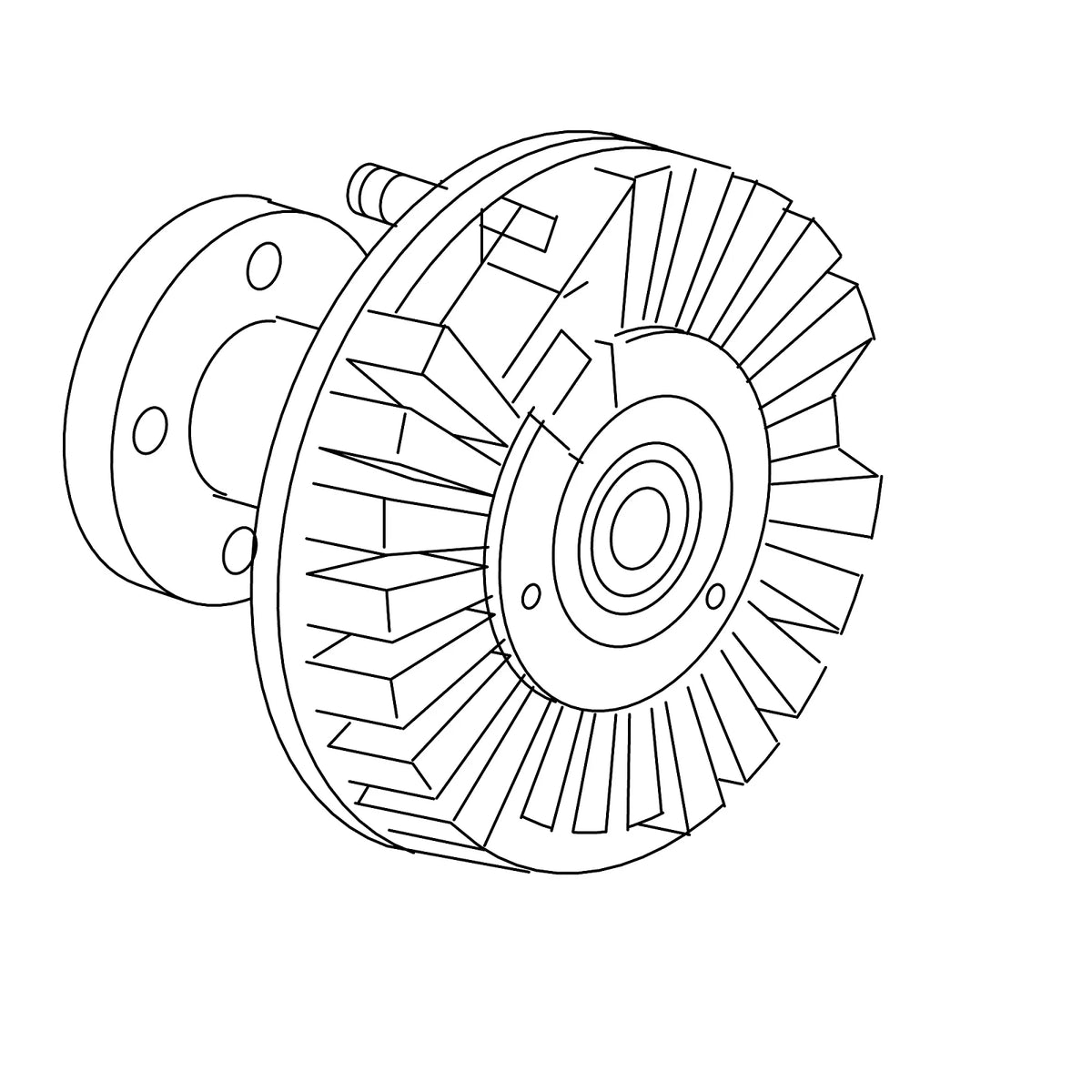 AL200918: Fits John Deere AL200918 Viscous Fan Drive Clutch Assembly – Genuine OEM