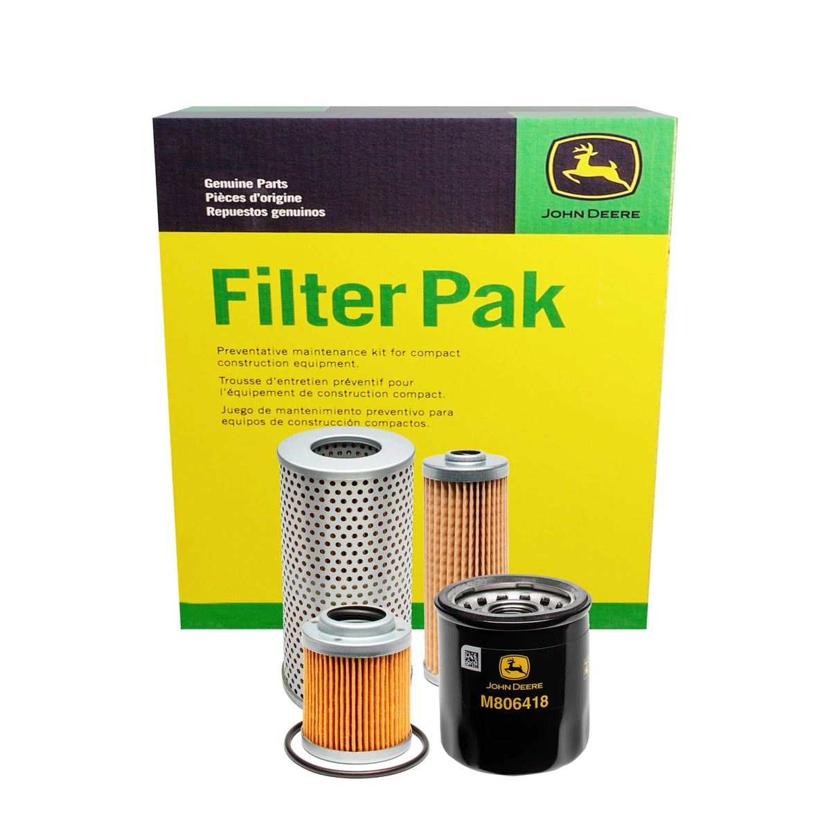 AT534479: Fits John Deere AT534479 500 Hour Filter Pak for Compact Construction – Genuine OEM
