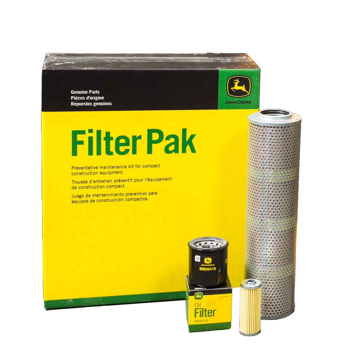 AT534504: Fits John Deere AT534504 500 Hour Filter Pak for Compact Construction – Genuine OEM
